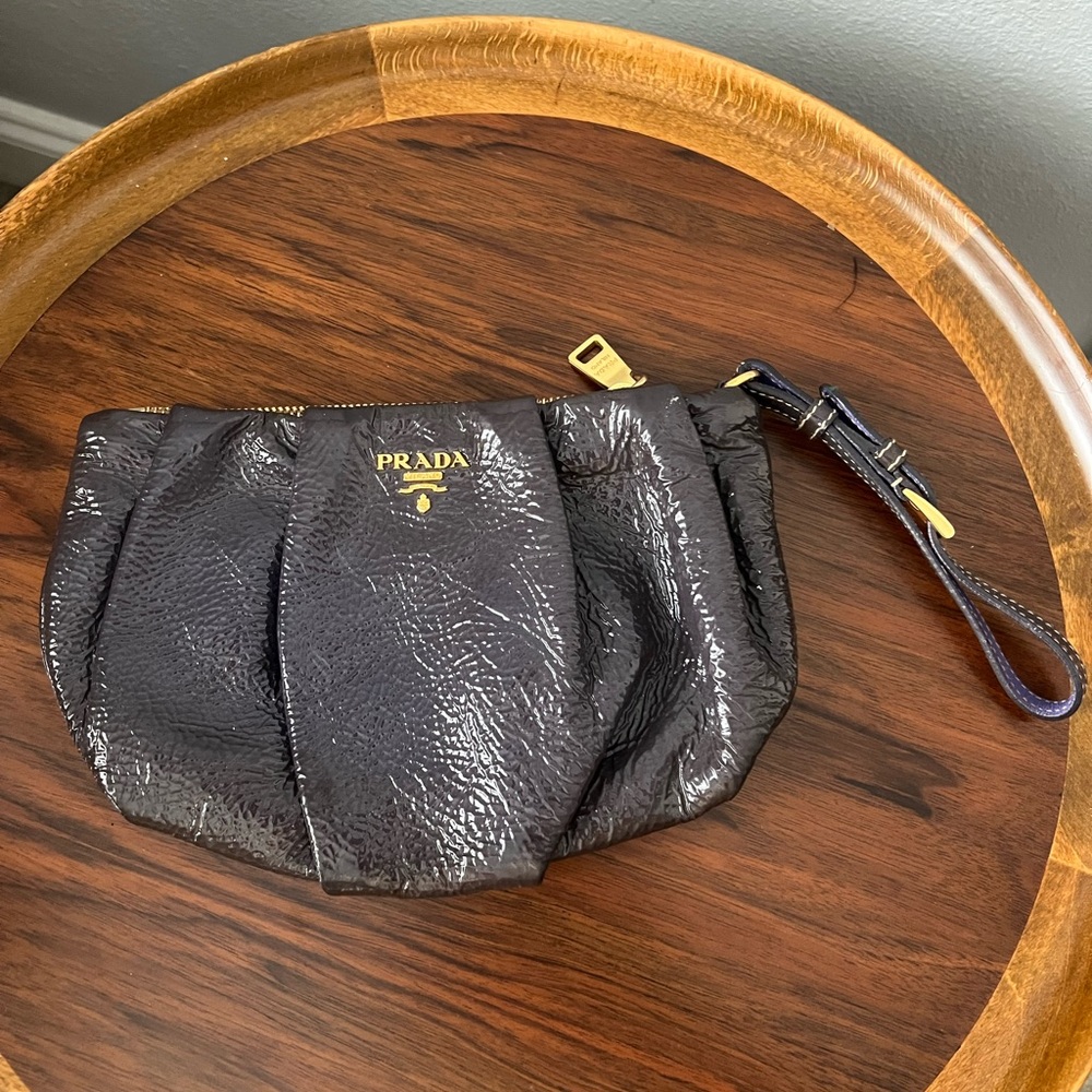 Prada Purple Wristlet Clutch